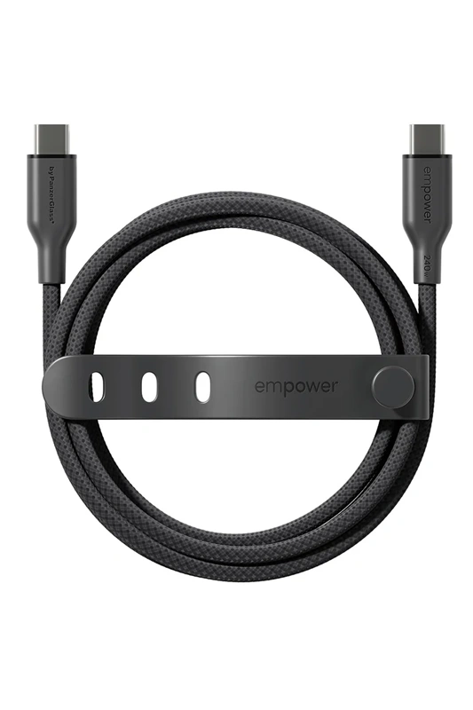 Empower įkrovimo laidas USB-C į USB-C, 2m - 240W, juoda, 2 nuotrauka